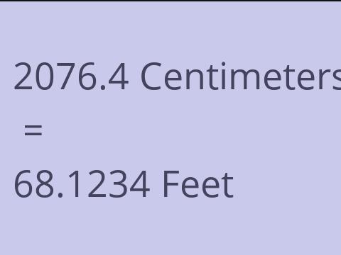 2076.4 CM TO FEET