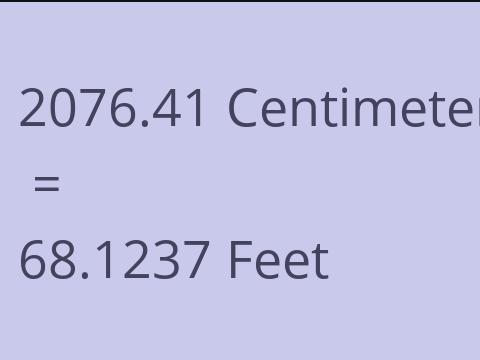 2076.41 CM TO FEET