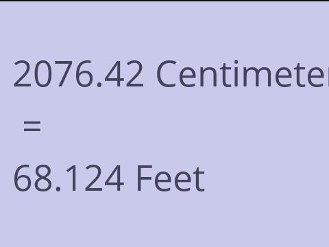 2076.42 CM TO FEET