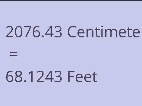 2076.43 CM TO FEET