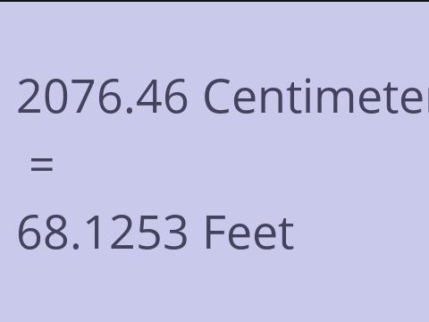 2076.46 CM TO FEET