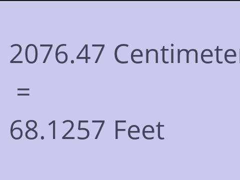 2076.47 CM TO FEET