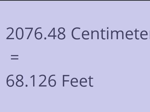 2076.48 CM TO FEET