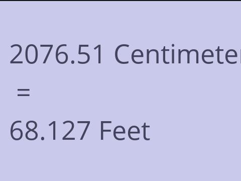 2076.51 CM TO FEET