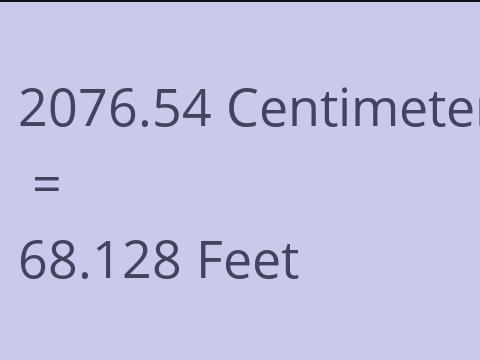 2076.54 CM TO FEET