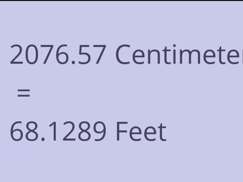 2076.57 CM TO FEET