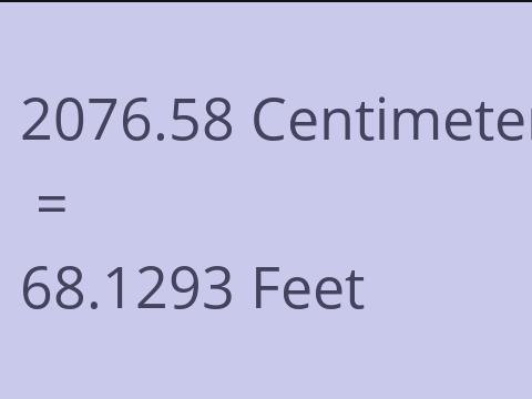2076.58 CM TO FEET