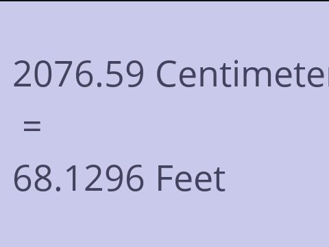 2076.59 CM TO FEET