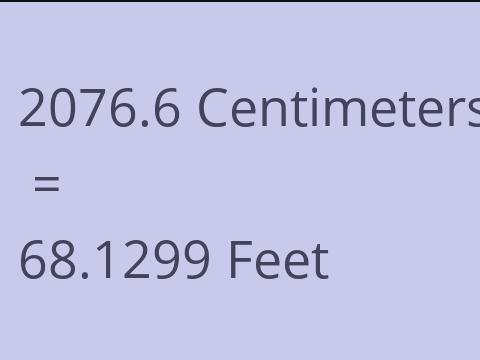 2076.6 CM TO FEET