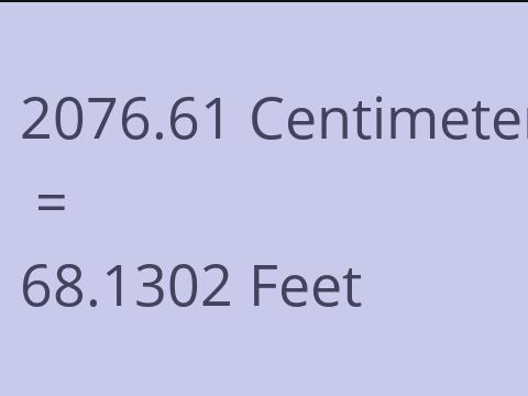 2076.61 CM TO FEET