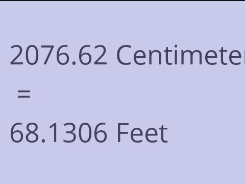 2076.62 CM TO FEET