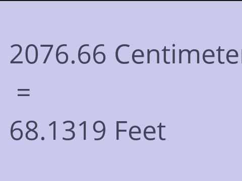 2076.66 CM TO FEET