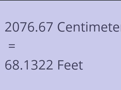 2076.67 CM TO FEET