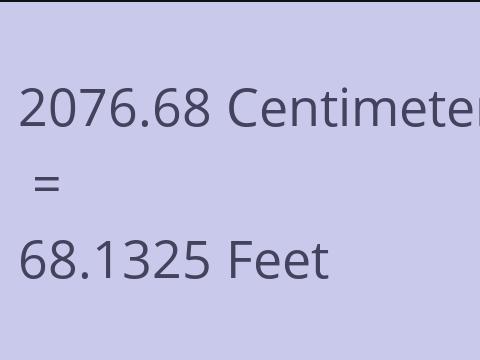 2076.68 CM TO FEET