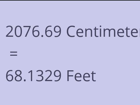 2076.69 CM TO FEET