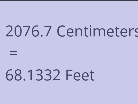 2076.7 CM TO FEET