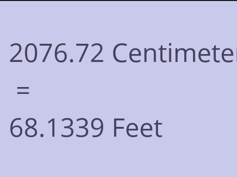 2076.72 CM TO FEET