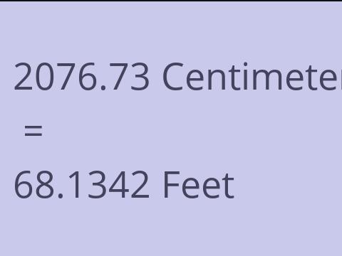 2076.73 CM TO FEET