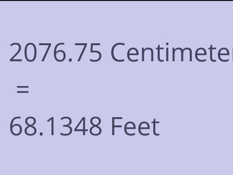 2076.75 CM TO FEET