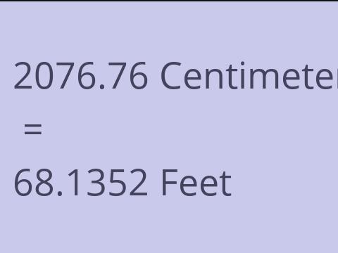 2076.76 CM TO FEET