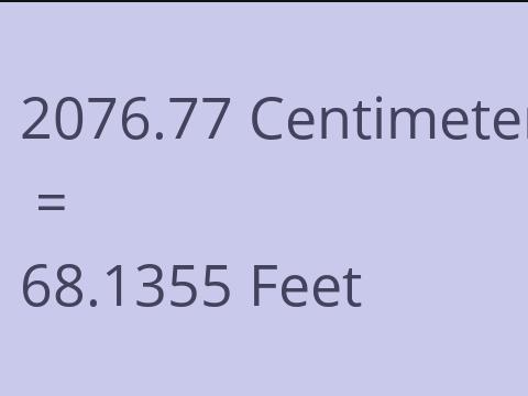 2076.77 CM TO FEET
