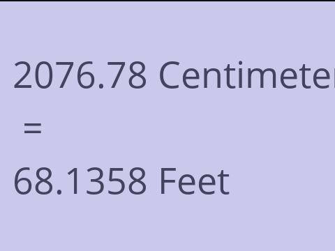 2076.78 CM TO FEET