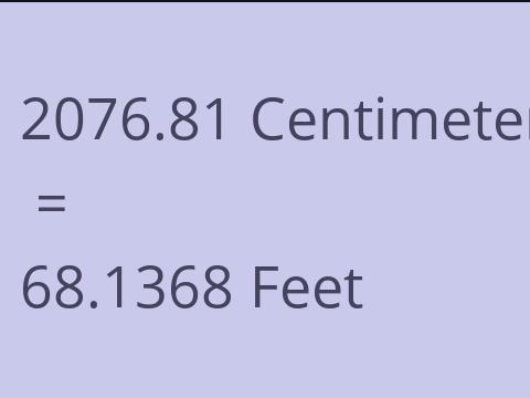 2076.81 CM TO FEET