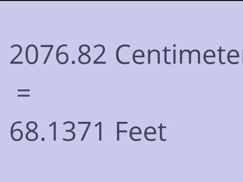 2076.82 CM TO FEET