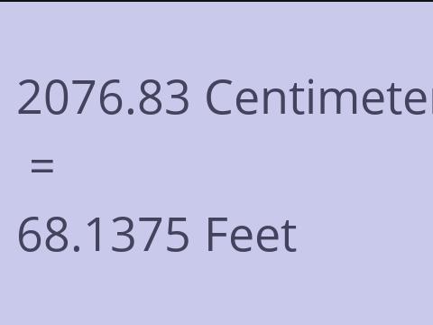 2076.83 CM TO FEET