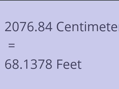 2076.84 CM TO FEET