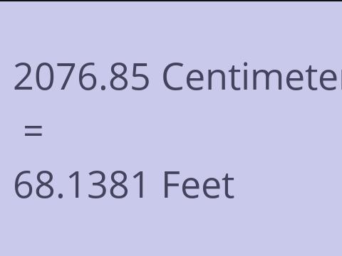 2076.85 CM TO FEET