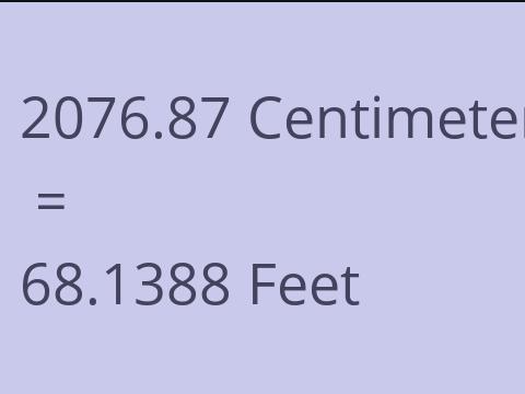 2076.87 CM TO FEET