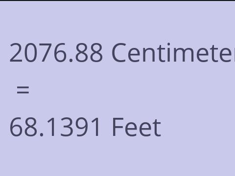 2076.88 CM TO FEET