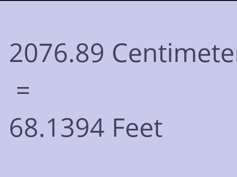 2076.89 CM TO FEET