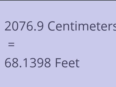 2076.9 CM TO FEET