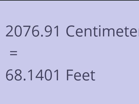 2076.91 CM TO FEET