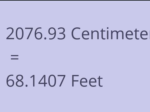 2076.93 CM TO FEET