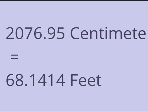 2076.95 CM TO FEET