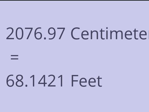 2076.97 CM TO FEET
