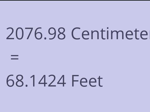 2076.98 CM TO FEET