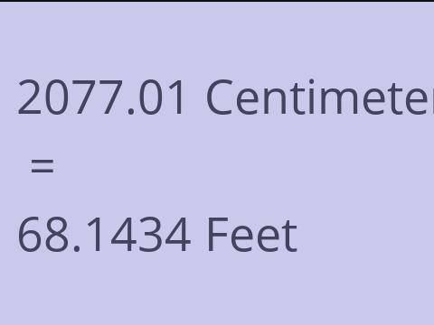 2077.01 CM TO FEET