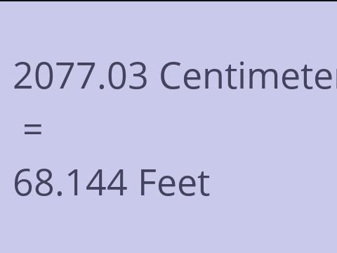 2077.03 CM TO FEET