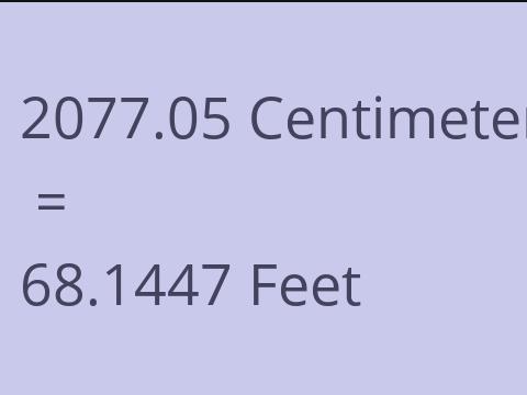 2077.05 CM TO FEET