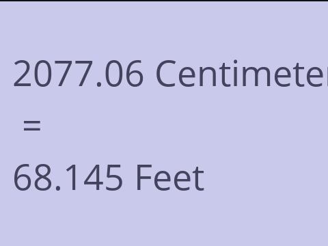2077.06 CM TO FEET