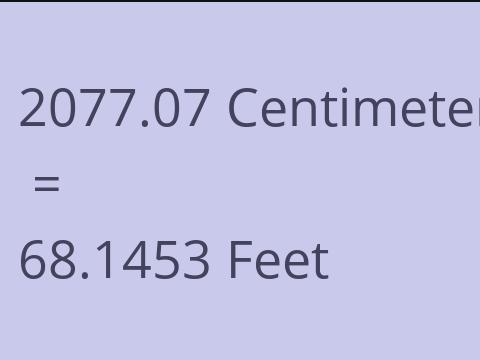 2077.07 CM TO FEET
