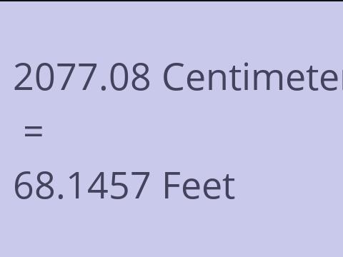 2077.08 CM TO FEET