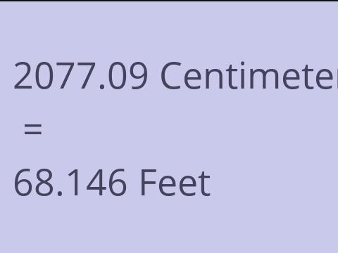 2077.09 CM TO FEET