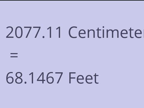 2077.11 CM TO FEET