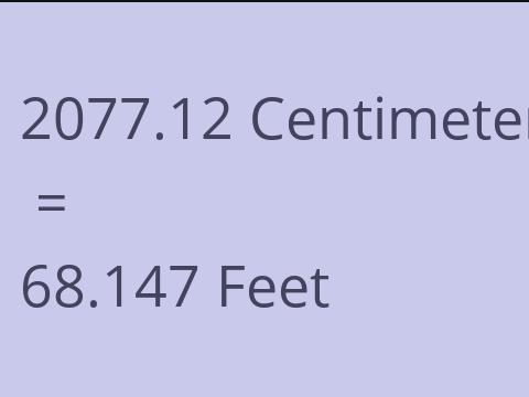 2077.12 CM TO FEET