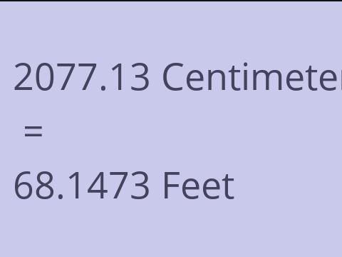 2077.13 CM TO FEET